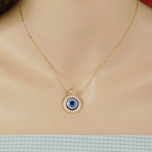 Gold Evil Eye Necklace